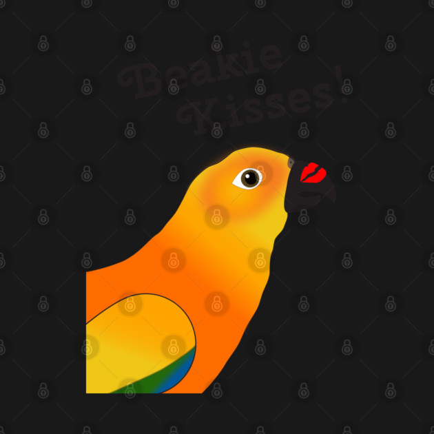 Beakie Kisses Sun Conure Parrot Cute by Einstein Parrot