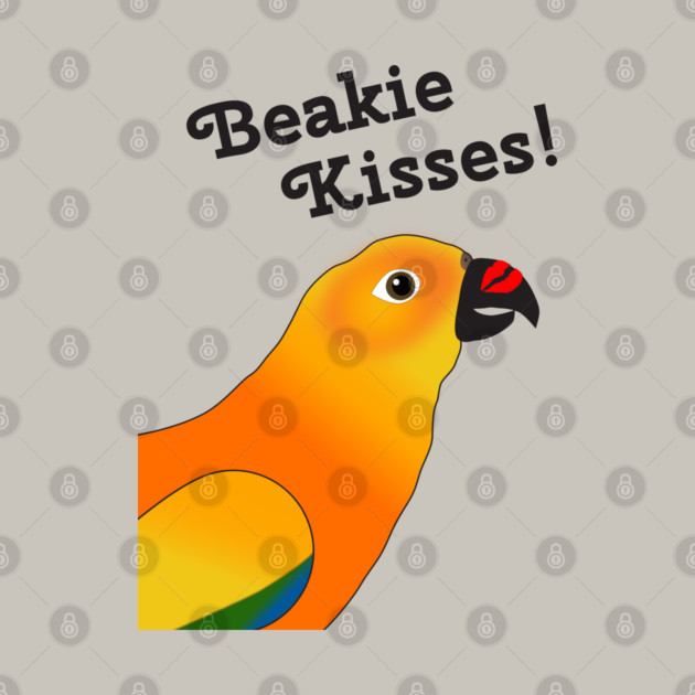 Beakie Kisses Sun Conure Parrot Cute by Einstein Parrot
