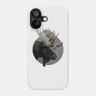 Misty Morning Moose Phone Case