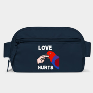 Love Hurts Eclectus Female Parrot Biting Bag