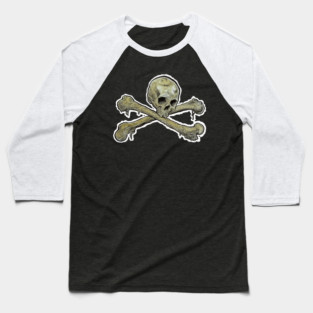 Zombie Skull 'n' Crossbones Baseball T-Shirt
