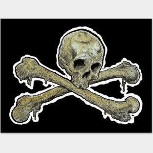 Zombie Skull 'n' Crossbones Posters and Art