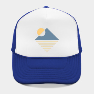 90s Mountain Sunset Lines Hat