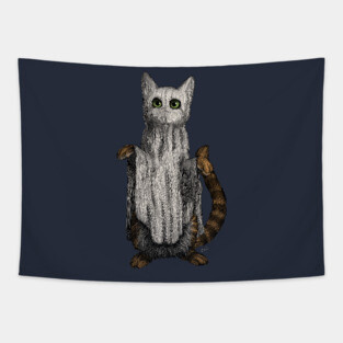 Cat Ghost Tapestry