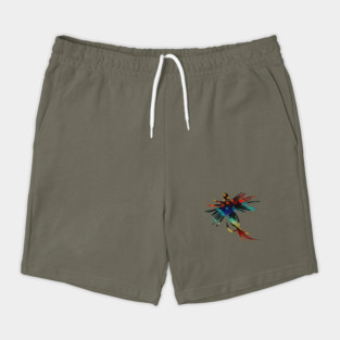 Colorful Fly Fishing American Flag Grunge Mash Art Shorts