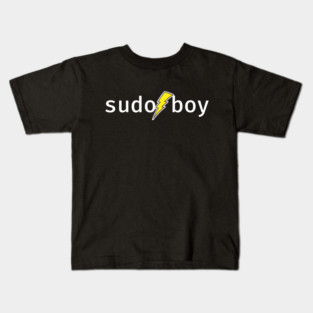 sudo boy. A funny design perfect for unix and linux users, sysadmins or anyone in IT support Kids T-Shirt