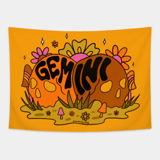 Gemini Skull Tapestry
