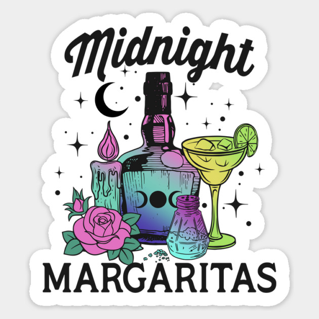 Midnight Margaritas Witch Halloween Sticker by The WYLD Tribe