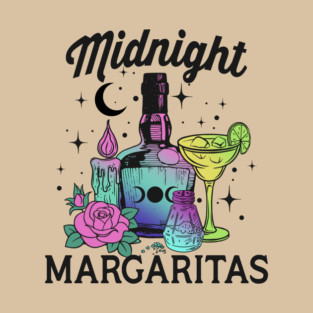 Midnight Margaritas Witch Halloween T-Shirt