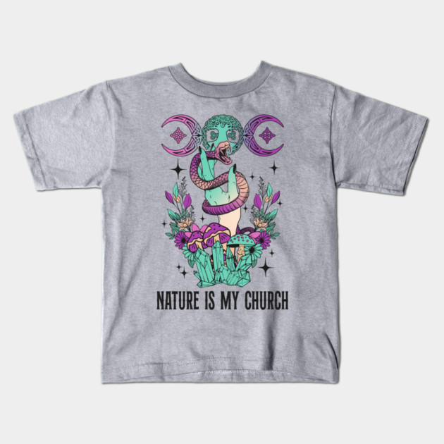 Nature is My Church Witchcraft Kids T-Shirt by The WYLD Tribe