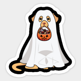 Golden Retriever Dog Ghost Halloween Magnet