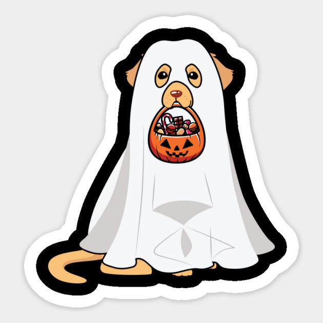Golden Retriever Dog Ghost Halloween Magnet by The WYLD Tribe