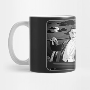 Ups & Downs (B&W) (Universal Monsters on Roller Coaster) Mug