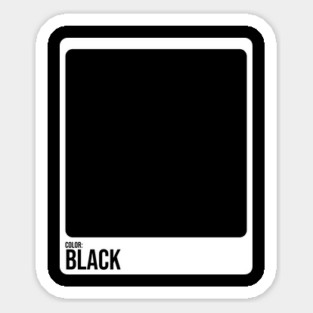 Paint Swatches Costume Black Color Swatch Family Group Halloween Sticker
