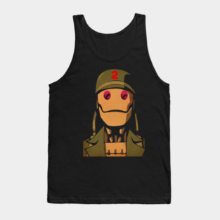 Gi Robot Was Righ vintagecolor ElaCuteOfficeGirl Vintage Tank Top