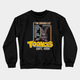 Toonces The Driving CaT, ElaCuteOfficeGirl Vintage Crewneck Sweatshirt