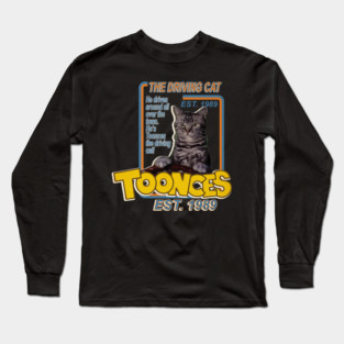 Toonces The Driving CaT, ElaCuteOfficeGirl Vintage Long Sleeve T-Shirt
