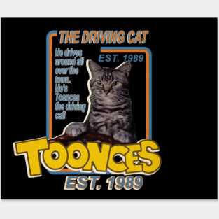 Toonces The Driving CaT, ElaCuteOfficeGirl Vintage Posters and Art