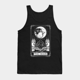 Skull Moon Tarot Card Tank Top