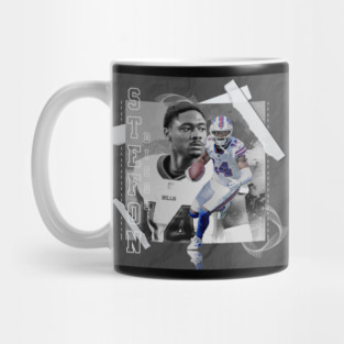 Stefon Diggs Football Paper Poster Bills 3 Mug