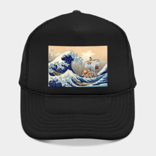 Hokusai vs Sunny Go Japanese artwork Hat