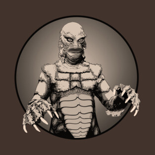 Creature from the Black Lagoon Portrait (Sepia) T-Shirt