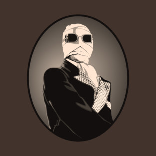 The Invisible Man Portrait (Sepia) T-Shirt