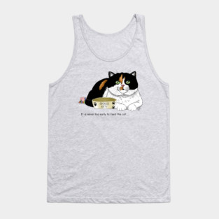 Calico Cat Food Bowl Tank Top