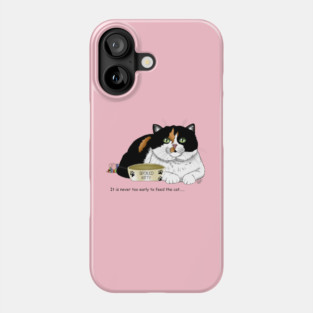 Calico Cat Food Bowl Phone Case