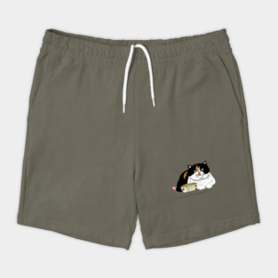 Calico Cat Food Bowl Shorts