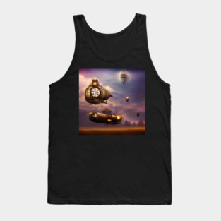 Steampunk airships Tank Top