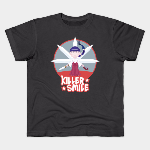 KILLER SMILE Kids T-Shirt by droidmonkey