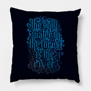 River Song Blue Lettering Quote Pillow