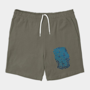 River Song Blue Lettering Quote Shorts
