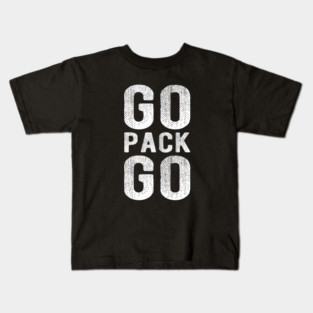 Go Pack Go Green Bay Packers Football Vintage Cool Kids T-Shirt