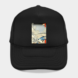 Japanese art - Snow evening in Japan Japanese design Hat