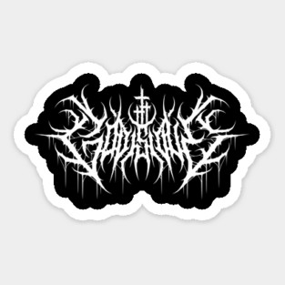 God is Love death metal design Sticker