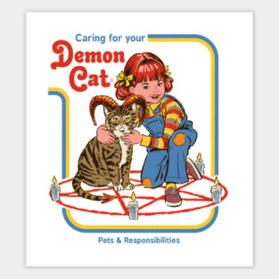 Caring for your Demon cat Sticker
