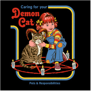 Caring for your Demon cat Posters and Art