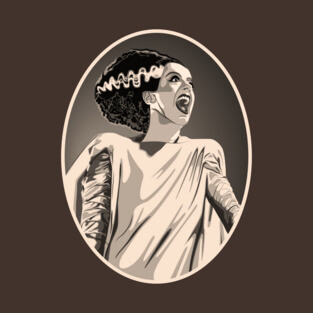 Bride of Frankenstein Portrait (Sepia) T-Shirt