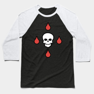 Blood Skull Baseball T-Shirt
