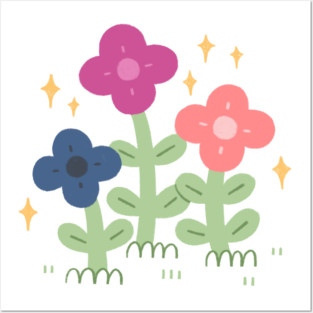 Genderfluid Pride Flowers Posters and Art