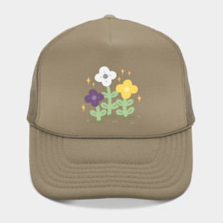 Nonbinary Pride Flowers Hat