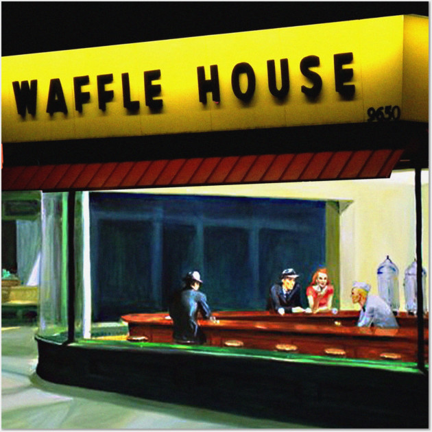 Waffle House Nighthawks Wall Art by Jan Lewin Art Store