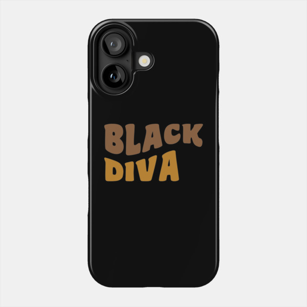 Black Diva Phone Case by UrbanLifeApparel