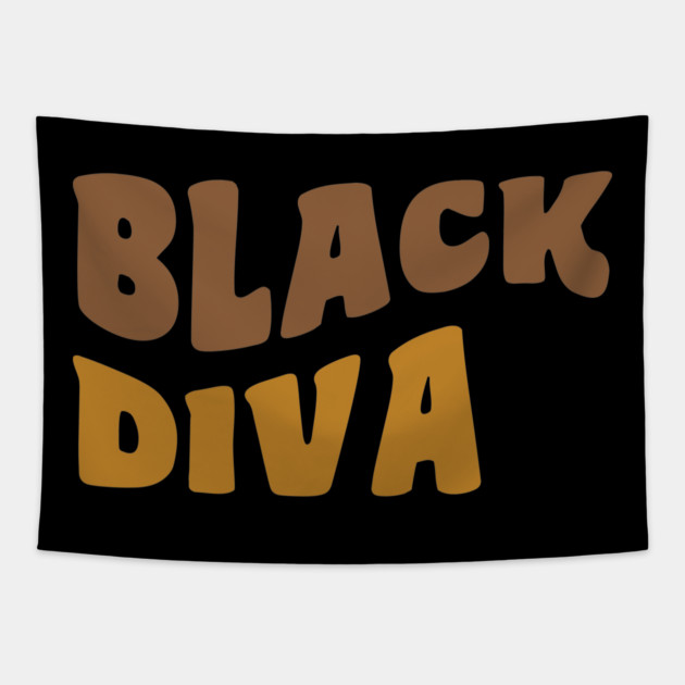Black Diva Tapestry by UrbanLifeApparel