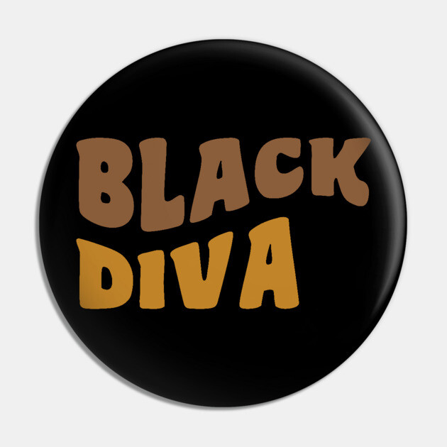 Black Diva Pin by UrbanLifeApparel