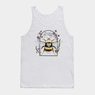 Think Happy, Bee Happy Tank Top