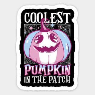 Coolest Pumpkin In The Patch Trans Flag Jack O’ Lantern Funny Magnet