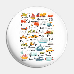 Traffic Alphabet Pin